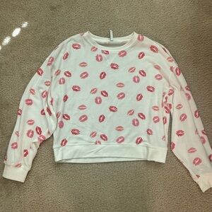 Z-Supply Kiss Marks Long Sleeve Shirt (Good For Valentine’s Day) Size S